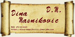 Dina Masniković vizit kartica